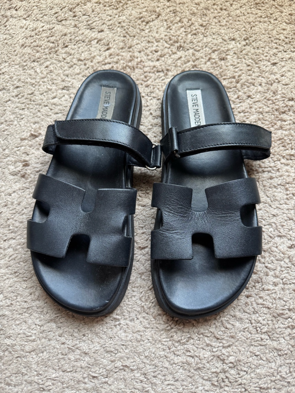 Steve Madden Black Mayven Sandals size 8.5